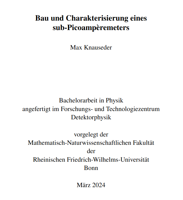 Bau und Charakerisierung eines sub-Picoampermeters